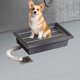 thumbnail image 1 of Bandeja de baño portátil para perros, con rejilla de malla, bandeja de entrenamiento extraíble para orina de cachorros, ideal para perros pequeños,, 1 of 8