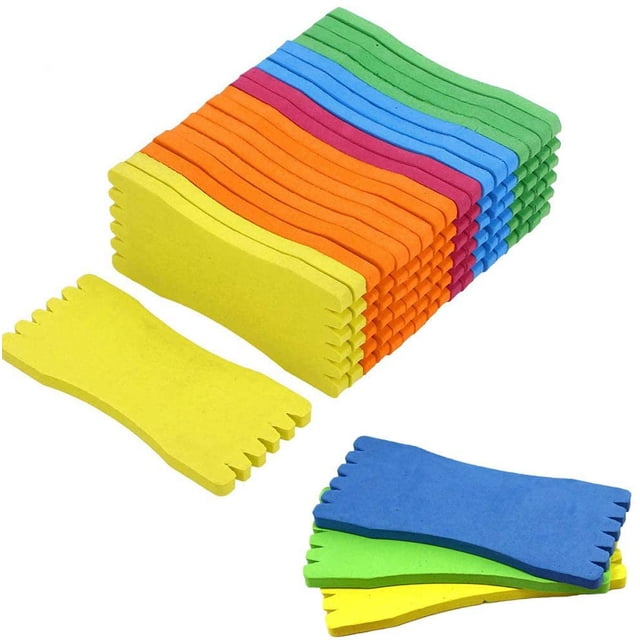 30 Pieces Fishing Winding Line Board, Foam Winding Boards, Foam Plate Fishing Accessories, 5x 10 cm Foam Fishing Winding Line Board for Holding Fishing Leader Line, Snelled Hooks or Rigs