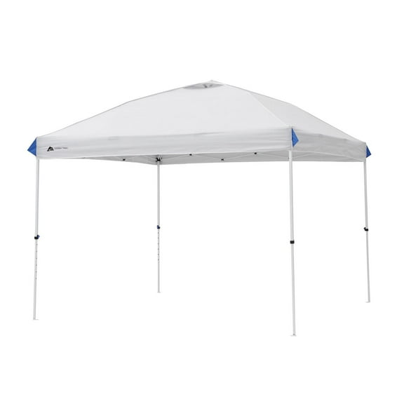 Ozark Trail 10ft x10ft Instant Pop Up Canopy Tent with Simple Push Setup – Straight Leg Pop-Up Tent for Tailgating, Camping & Events, white