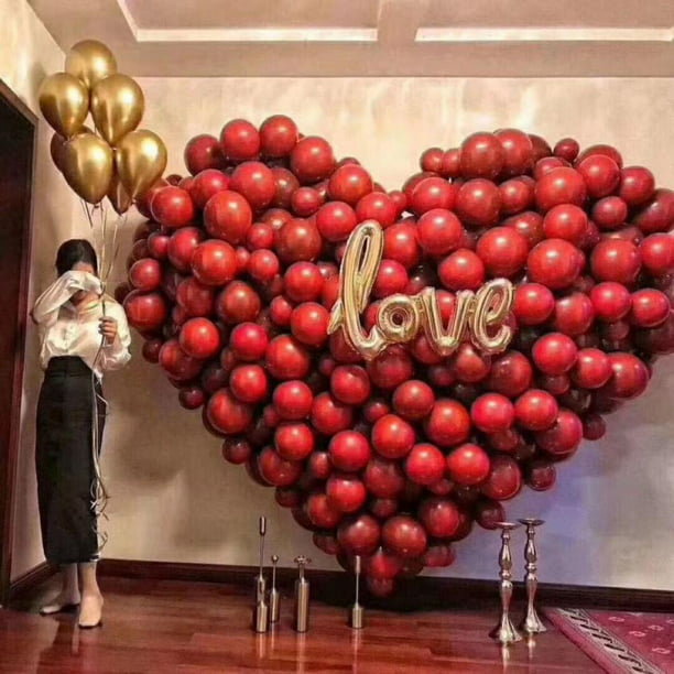 Intentie titel Melancholie CUTELOVE Heart-shaped Latex Balloon Set Boy Girl Birthday Party Wedding  Room Decoration Proposal Valentine's Day Ruby Red Balloon Party D -  Walmart.com