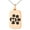 Rose, variant on Stainless Steel Letter M Initial Cat Dog Paws Monogram Engraved Small Rectangle Dog Tag Charm Pendant Necklace