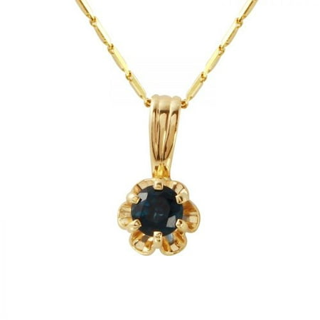 Foreli 0.45CTW Sapphire 14K Yellow Gold Necklace