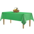 thumbnail image 5 of 5 Pack Premium Green Plastic Tablecloth - 108 x 54 in. Disposable Rectangle Plastic Table Cloth - Decorative Rectangle Table Cover Smooth Tablecloth - Disposable Table Cloths For Parties, Weddings., 5 of 5
