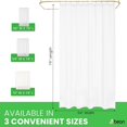 thumbnail image 3 of Cotton 54x74" Stall Shower Curtain - Natural fabric Leakproof curtain for luxury bathroom decor - White, 3 of 9