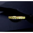 thumbnail image 2 of Green Peridot Eternity Band Ring Wedding Engagement Stackable Ring 925 Sterling Silver Yellow Gold Plated Gemstone Jewelry For Women Gift By KIRAN FINE JEWELS, 2 of 5