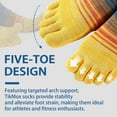 thumbnail image 4 of OpetHome Cotton Toe socks for women men, Walking Running Ankle five toe socks Multicolor 6 pairs Large size, 4 of 6