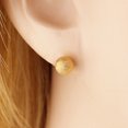 thumbnail image 4 of Un par de pendientes sencillos de moda para mujer, con cuentas, para regalar a tus amigas (dorados)., 4 of 7