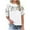 New2/White, variant on Otvok Plus Size Women Cotton and Linen T-Shirt Printed Short Sleeved Round Neck Tops