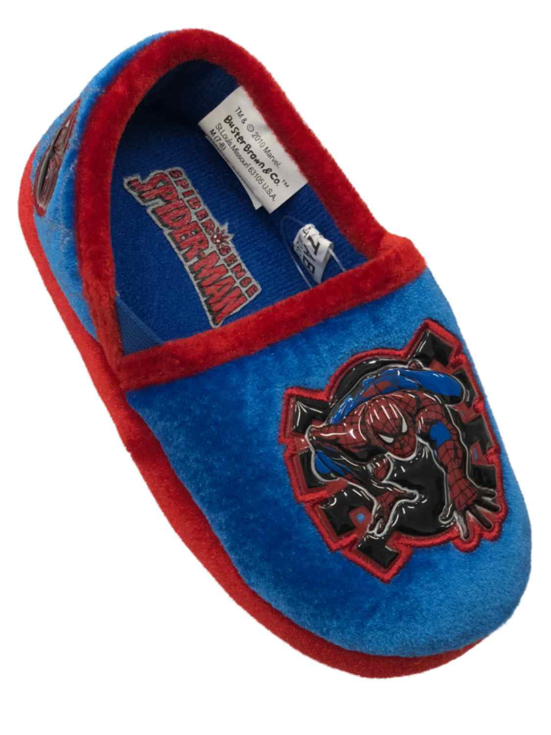 Marvel Comic Toddler Boy’s Slippers Spiderman Plush Spider-Man House Shoes M 7 8 