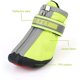 thumbnail image 3 of Botas reflectantes para perros, juego de 4 piezas, impermeables y brillantes, botas protectoras para perros caniche osito, zapatos transpirables para perros, zapatillas antideslizantes (verde), 3 of 5