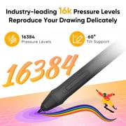 XPPen Latest 10x6.25 Drawing Tablet, XP Deco Graphic Tablet with Pen, 16384 Levels Pressure/60° Tilt Function/8 Shortcut Keys, Digital Drawing Pad Art Tablet for Phone/Computer OSU/Digital Painting