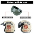 thumbnail image 2 of Visera para casco retro universal con 3 broches a prueba de viento, protección solar, visera para casco de motocicleta de media cara, 2 of 6