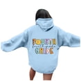 thumbnail image 2 of Huaizzzy Chandails en Molleton à Capuche pour Femmes Premier Jour Rentrée des Classes Chandails en Molleton Manches Longues Lettre Graphique Chandail avec Poches Robe Chandail Femmes Longs Chandail à Capuchon Femmes Fermeture à Glissière Chandail à Capuchon Athlétique, 2 of 5