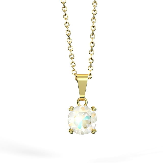 Collar para Mujer con Cristal Swarovski Solitario– Bañado en Oro 14k- Collar Elegante y Brillante-Collares de Mujer de Moda- Joyería para Mujer de Moda- Regalo especial Ortiz Espinosa Temporada