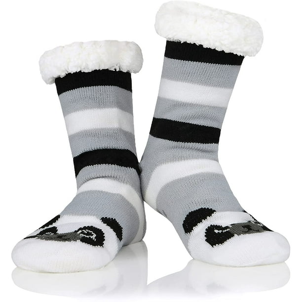 Slipper Socks Cute Animals Fuzzy Soft Socks Women Gripper Non Slip Athletic  Sports Socks 