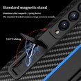 thumbnail image 4 of Carbon Fiber Case Compatible With Samsung Galaxy Z Fold 4, Hard Pc All-inclusive Protective Cover With Kickstand, 4 of 4