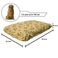 thumbnail image 2 of Floral Pet Bed, Doodle Style Flowers and Polka Dots Drawn by Hand, Chew Resistant Pad for Dogs and Cats Cushion with Removable Cover, 24" x 39", Pale Orange Umber, by Ambesonne, 2 of 4