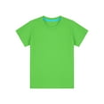 thumbnail image 3 of Sxiwei Boys Girls Short Sleeve Crew Neck T-Shirt Athletic Running Active Performance Tee Top Green 140, 3 of 6