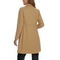 thumbnail image 3 of INSPIRE CHIC Lapel Coats for Women's Button Down Single Breasted Long Sleeve Winter Pea Coat, 3 of 6