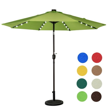 Sundale Outdoor Solar Powered 32 Led Lighted Patio Umbrella Sundale Outdoor Solar Powered 32 Led Lighted Patio Umbrella With Crank And Tilt 9 Feet Com