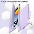 thumbnail image 5 of JETech Case for iPad 10.2 Inch 2021/2020/2019 (9th/8th/7th) Model with Pencil Holder, Slim Tablet Cover with Soft TPU Back, Auto Wake/Sleep (Light Purple), 5 of 8