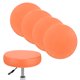 thumbnail image 1 of Uxcell 4-Pack Fundas Redondas para Taburetes de Bar, para Sillas de 12-14 Pulgadas, Fundas de Asiento PU Impermeables con Bandas Elásticas [Naranja], 1 of 1