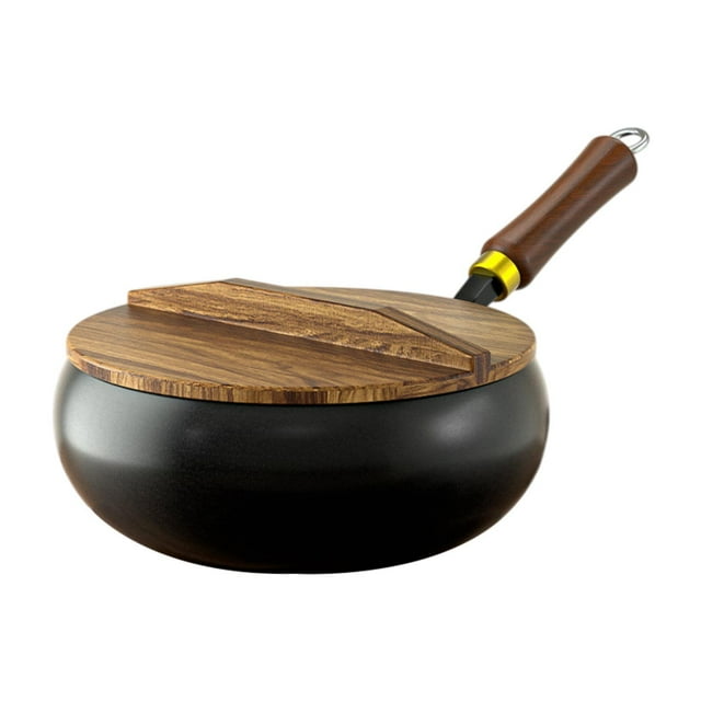 GROWTH TANK Cast Iron Pan Cookware Traditional Large Belly Wok for Camping Hotel Kitchen L L