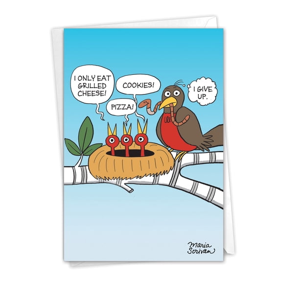 1 Funny Mother's Day Card with Envelope - Picky Eaters C9220MDG