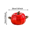 thumbnail image 3 of Pumpkin Shaped Ceramic Soup Bowl with Lid, Oven Safe Casserole Dish with Handles, 27oz Fall Thanksgiving Halloween Decorative Serving Bowl for Stew Dessert, 3 of 5