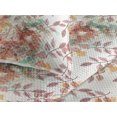 thumbnail image 3 of Ambesonne Botanical Quilted Bedspread Set 3 Pcs, Fall Leafy Branches Blots, King, Rose Apricot and Pale Teal, 3 of 4