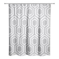 thumbnail image 2 of Creative Products Grey and White Honeycomb 71x74 Shower Curtain, 2 of 2