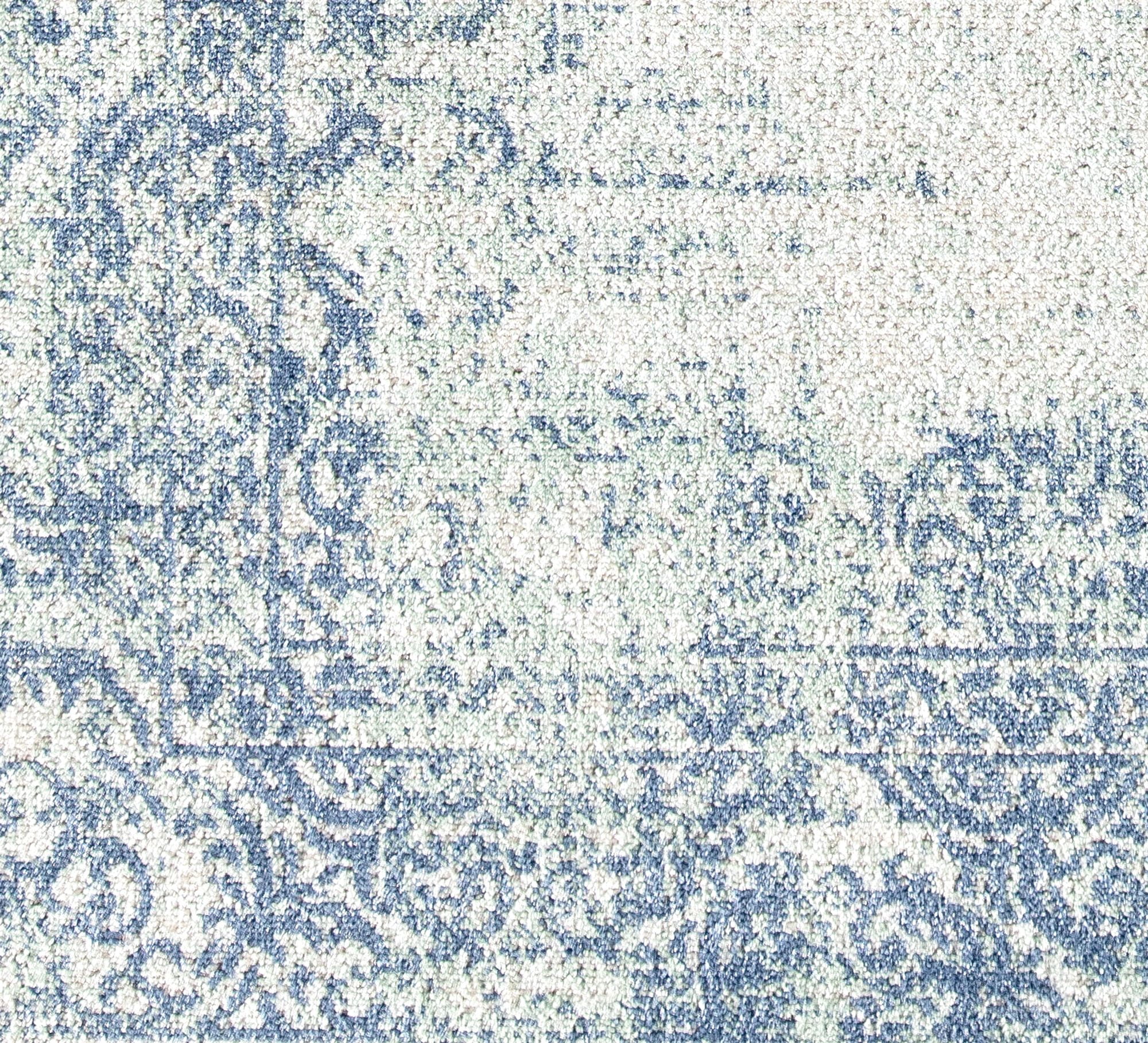 Rugs America Zyra ZL50A Pale Blue Transitional Vintage Area Rug, 5'x7'