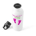 thumbnail image 4 of CafePress - Pinkfeet_Babygirlduein Stainless Water Bottle 1 - Stainless Steel Water Bottle, Sports Bottle, 1.0L, 4 of 5