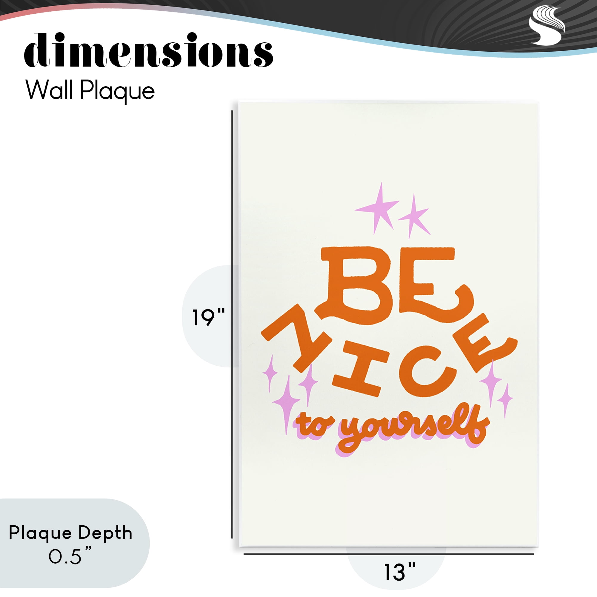 Stupell Industries Be Nice To Yourself Wall Plaque Art, design by Indira Prieto | IndySign