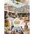 thumbnail image 6 of Sage Green Spring Floral Tablecloth Rectangle Table Cloth 52x70, Waterproof Tablecloth Outdoor Table Cloth, Summer Botanical Elegant Washable Table Cover for Kitchen Dinning Party, 6 of 8