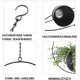 thumbnail image 3 of Maceta colgante de metal, cesta colgante negra para fijación a pared y techo, clorofito, suculentas verdes, plantas artificiales redondas (hy), 3 of 5