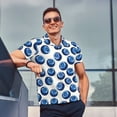 thumbnail image 4 of Polo Shirts for Men, Cute Sapphire Blueberry Cuteness Casual Mens Polo Shirts Short Sleeve Button Down Classic Mens Golf Polo Shirts, 4 of 7