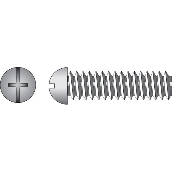 Hillman Machine Screws 1/4 " - 20 X 4 " Zinc Combination/Phillips/Slotted Round Head Box 100