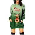 thumbnail image 1 of Vestidos de Navidad Para Mujer Casual Con Estampado de Bolsillo Vestido de Manga Larga Con Capucha Suelta Odeerbi  ODB197799, 1 of 5