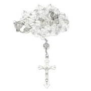 WINDLAND Colorful Crystal Bead Rosary Necklaces Cross Pendant Catholic Religious Necklace