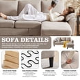 thumbnail image 5 of Jarenie Minimalistic Sectional Sofas with Armrest, Convertible Chaise for Living Room, Office, Apartment, Studio, 5 of 8