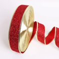 thumbnail image 1 of piezas cinta roja con purpurina para decoración de árbol de Navidad (rojo), 1 of 2