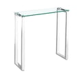thumbnail image 3 of Gyna console table small  8x30 glass top with shiny legs, 3 of 4
