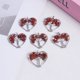 thumbnail image 1 of Nvzi Colgante de collar, colgante de árbol de la vida en forma de corazón de cristal de piedra natural envuelto con seda, joyería de cristal de piedra triturada (rojo), 1 of 5