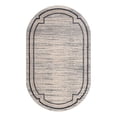 thumbnail image 2 of Unique Loom Oasis Collection Area Rug - Fountain (5' x 8' Oval Gray/Ivory), 2 of 6