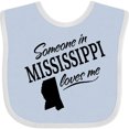 thumbnail image 3 of Inktastic Someone in Mississippi Loves Me Boys or Girls Baby Bib, 3 of 4