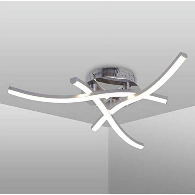Lámpara de techo LED Rewera, lámpara de techo en forma de onda, luz blanca neutra 4000K, LED integrado 18W 1600Lm, lámpara de araña moderna para restaurante, sala de estar, dormitorio, 220V IP20