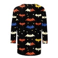 thumbnail image 4 of Kilaqueen Plus Size Women 3/4 Length Sleeve Tunic Tops Halloween Funny Cute Graphic Crew Neck Loose Fit Tees Blouses, 4 of 5