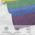 thumbnail image 4 of SKYSONIC LGBT Flag Patterned Hand Towels 2 PCS, Cotton Bath Towel for Drying Face Hands Body ,Absorbent Lightweight Towels for Bathroom Ktichen Travel Gym, 16"x28", 4 of 7