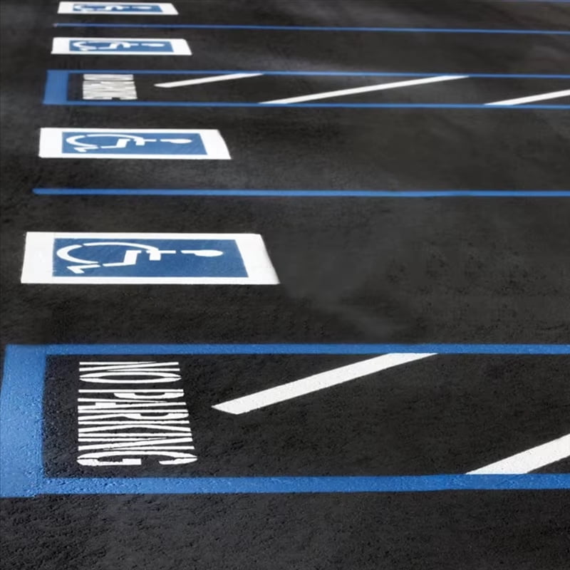 Reusable Fire Lane Stencil Template, 12" Tall Letters Silicone Stencil for Parking Lot, Pavement, and Asphalt, Durable No-Parking Stencil for Safety Marking